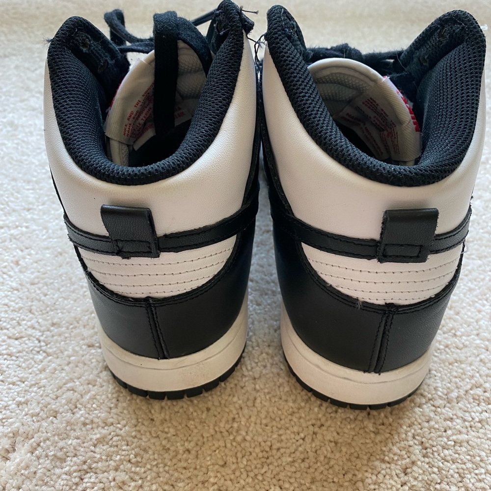 Nike Dunk High Black and White Athletic Shoes - Picture 3 of 7